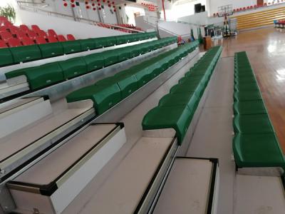 중국 수동 HDPE 벤치 철회 가능한 체육관 관람석 실내 농구 관람석 판매용