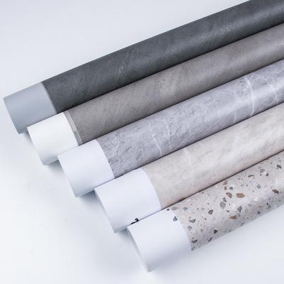 China Eco Friendly PVC Decorative Foil Membrane Marble Vinyl Wrap For Table for sale