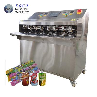 China Preformed Bag Filling Machine Small Semi Automatic Filling And Sealing Machine for sale