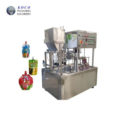 China Máquina de llenado de líquidos para bolsas autoestables de 100-500 ml Fácil de operar con sistema de control neumático en venta
