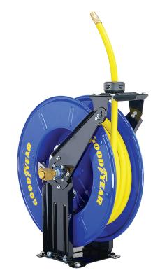 China Heavy-duty SBR Rubber Goodyear retractable air water hose reel Max.300PSI for sale