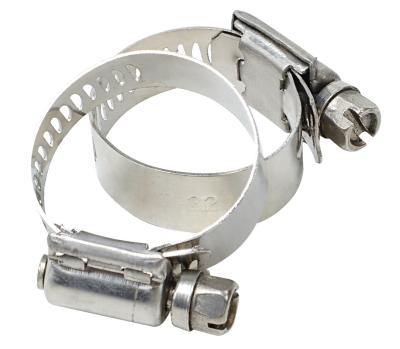 China Silver Stainless Steel Hose Clamp For EPDM Rubber / Plastice Hose for sale