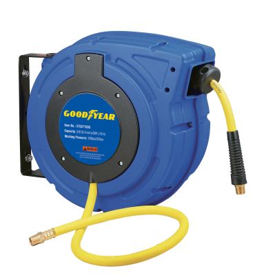 China Plastic Retractable Goodyear Hose Reel / Air Compressor Hose Reel With 3/8''X50' Hose for sale