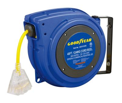 China Goodyear Plastic Spring Driven Cord Reel With 40' Length 125V Cord for sale