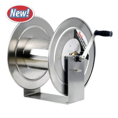 China 90M Heavy Duty Stainless Steel Hand Crank Air Hose Reel 1/2
