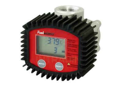 China Digital Fuel Flow Meter With LCD Display 1 Inch Inlet Outlet for sale