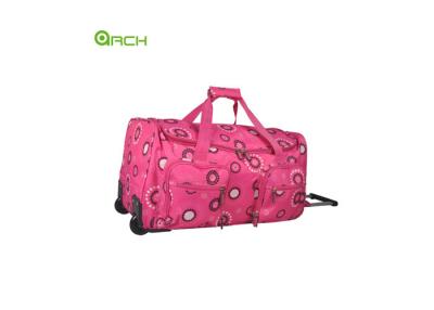 China Printing Material Wheeled Duffel Rolling Luggage Bag for sale
