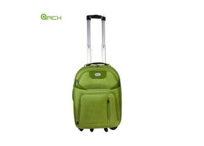China 1680D Imitation Nylon Checked Luggage with Spinner Wheels and Three Front Pockets for sale