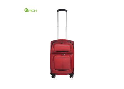 China 1680D Polyester Soft Sided Luggage with Two Front Pockets and Stylish Flight Wheels for sale