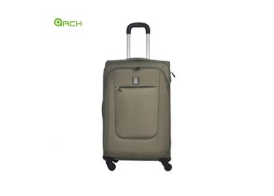 China 300D Polyester Soft Sided Luggage with Two Front Pockets and Spinner Wheels for sale