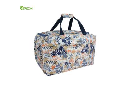 China Travel Flower Printing Polyester Stylish Duffel Bag for sale