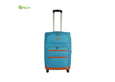 China Spinner Wheels 3 Front Pockets 600D Polyester Trolley Bag for sale