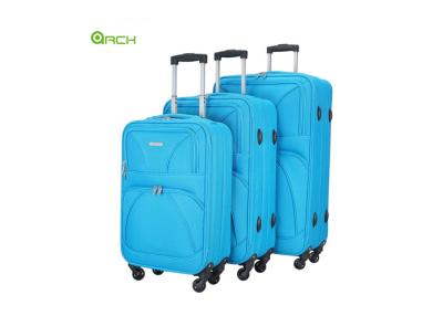 China Two Pockets Spinner Wheels Trolley Luggage Bag Sets for sale