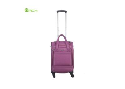 China 20 Inch Purple Carry On Trolley Luggage With Spinner Wheels for sale