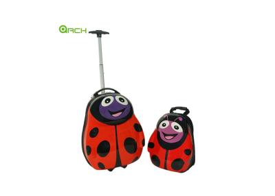 China 17 Inch Ladybug Style Kids Travel Luggage With Retractable Handles for sale