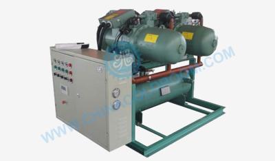 China Semi Hermetic Water Cooled Screw Compressor Unit With Less Noise for sale