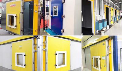 China Premium Air Conditioned Cold Room Doors Aluminum Sheathing Double Joint Structure for sale
