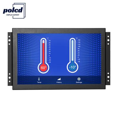 China Polcd 10 Inch Touch Screen TFT Monitor , HDMI VGA LED Industrial LCD Monitor Open Frame for sale