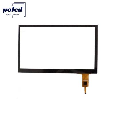 中国 Polcdはサイズ7をじりじり動かす容量性CTPの透明な緩和されたガラス多タッチスクリーンのパネルをカスタマイズした 販売のため