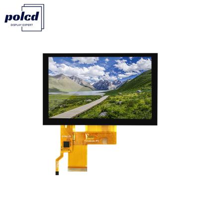 Китай Дисплей IPS TFT интерфейса RGB разрешения экрана касания 800x480 дюйма высотой с яркий TFT LCD Polcd 5 емкостный продается