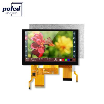 China Polcd 5 exhibición transmisiva del módulo de TFT LCD del panel táctil de la opinión del interfaz 800*480 IPS del RGB del pedazo de la pantalla 24 de TFT de la pulgada en venta