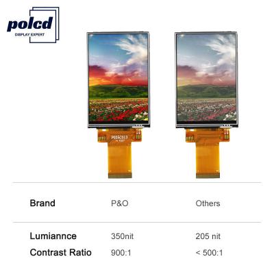 China Polcd 40 Pin 3.5 Inch Tft Lcd Display 450 Nits 320x480 Display for sale