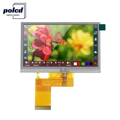 China Polcd RGB 24 Bit 4.3 Inch Tft Display 300 Nits Tft Capacitive Touchscreen for sale