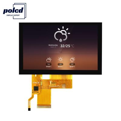 China Polcd 108mm 5 Inch Capacitive Touch Screen 800X480 IPS TFT LCD Display for sale