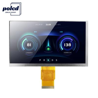China Polcd ISO9001 300 Nits 7 polegadas Touch Tft LCD RGB 24 bits 800x480 Display LCD à venda