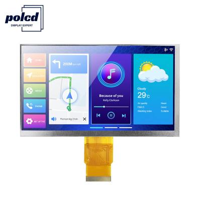 China Polcd 300cd/M 7 Inch 800x480 RGB 24 Bit High Brightness LCD Display Industrial for sale