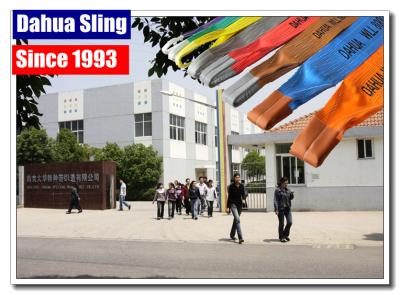 China Custom Made Pipe Lifting Slings , Flat Polyester Woven Webbing Sling Acid Resistance for sale
