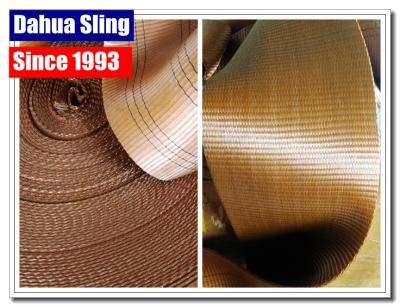 中国 ウェビングのための頑丈なウェビング ロールが結ぶ6トン ブラウンは6本の縞を紐で縛ります 販売のため