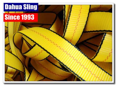 China Yellow Heavy Duty Lashing Straps , 1 Inch Webbing Strap 3000# BS Water Resistant for sale