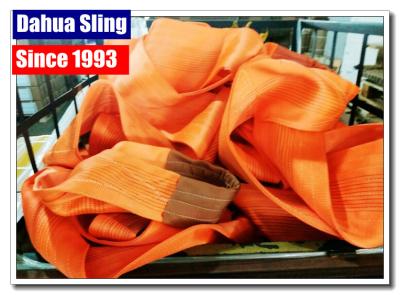 China Durable Synthetic Lifting Slings Eye And Eye , 12 Ton Cargo Lifting Slings for sale