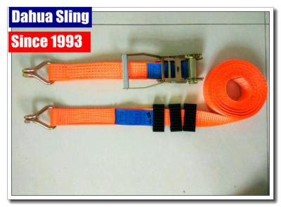 China Durable Orange Marine Winch Strap , 12000 Lb Winch Hook Strap Acid Resistance for sale