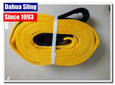 China Polyester Tow Truck Straps Without Hooks , Car Recovery Straps Flexible for sale