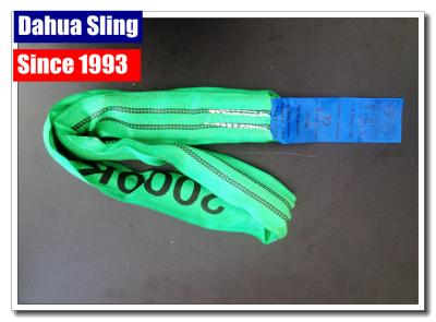 China Lightweight Flat Lifting Slings Webbing Sling Belt EN 1492-1 Standard for sale
