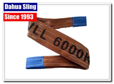 China Foldable Custom Lifting Belts With Reinforced Lifting Eyes Color Coded for sale