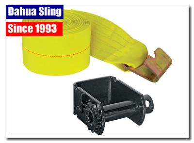 China Flat Hook 5400 Lb Winch Extension Strap For Boat Trailer 16200 Break Strength for sale