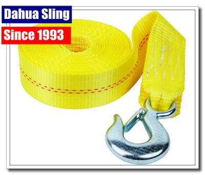 China Heavy Duty Boat Winch Strap With Safety Hook , Nylon Winch Strap Replacement for sale