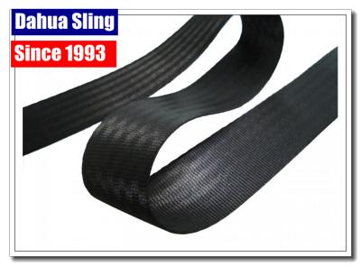 China Polyester Lashing Webbing Black Webbing Straps 6600# BS 300 Foot Roll for sale