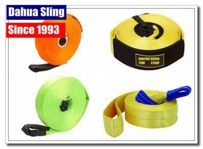 China Customized Car Emergency Recovery Tow Straps With High Capacity for sale