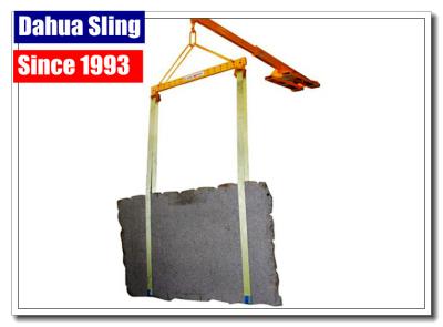 China Large Capacity Long Green Lifting Straps , Certified Disposable Lifting Slings for sale