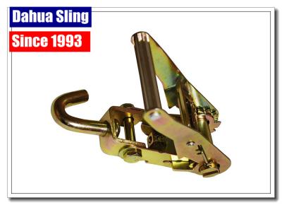 中国 小さいラチェットの革紐のための旋回装置のホックが付いている頑丈で長いラチェットの革紐のハンドル 販売のため