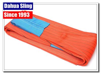 China Anti Abrasion Polyester Lifting Slings Heavy Duty Lifting Straps Smooth Surface for sale