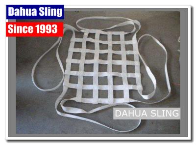 China Durable White Web Cargo Net For Pickup Truck Bed 25mm / 50mm Width for sale