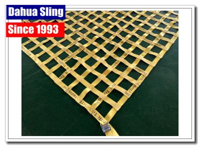 China Yellow Cargo Carrier Net , Cargo Lifting Nets For Construction Safety Protection for sale