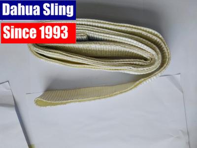 China White Polyester Crane Endless Lifting Slings , 2 Ton Industria Flat Webbing Sling for sale