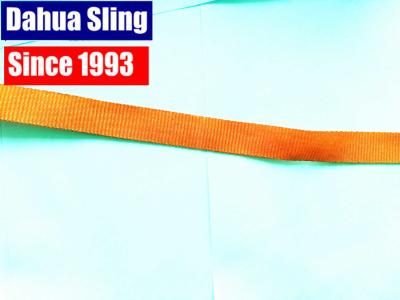China Orange Polyester Webbing Roll For Lashing Straps High Breaking Strength for sale