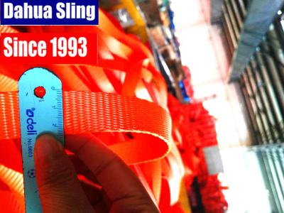中国 平らな吊り鎖ベルトの安全率6のためのセリウム25mmの赤ポリエステル ウェビング ロール 販売のため